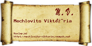 Mechlovits Viktória névjegykártya